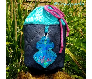 Stickserie ITH - Anker AHOI & MOIN - zum WENDEN plus ANHÄNGER, Appli & STECKER